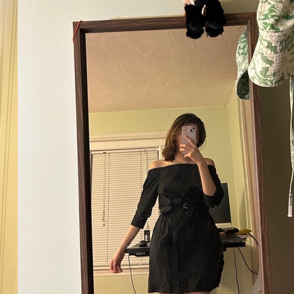 Off-Shoulder Black Women's Dress